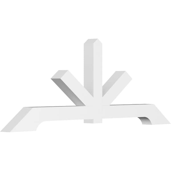 Ekena Millwork Vanguard Architectural Grade PVC Gable Bracket, 72"W x 27"H x 4"D x 4"F, 9/12 Pitch GBP072X27X0404VAN00 - main